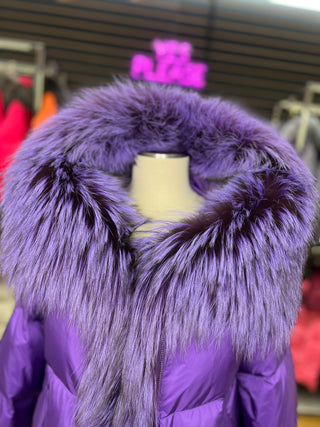 Genuine Silver Fox Fur Down Fill Parka - By Baano