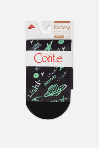 Dense Socks Conte Fantasy 913 - Moon Pattern - By Baano
