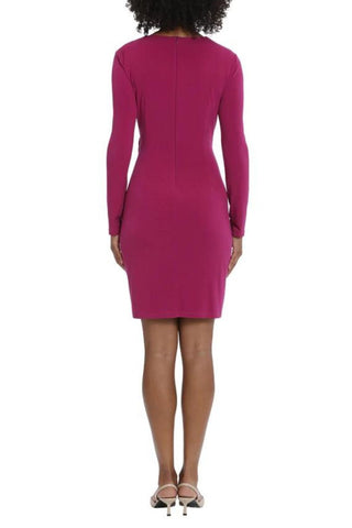 Maggy London Long Sleeve Twisted - Waist Wrap Dress - Glamourous Grace