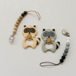 Raccoon Teether Set // Gray