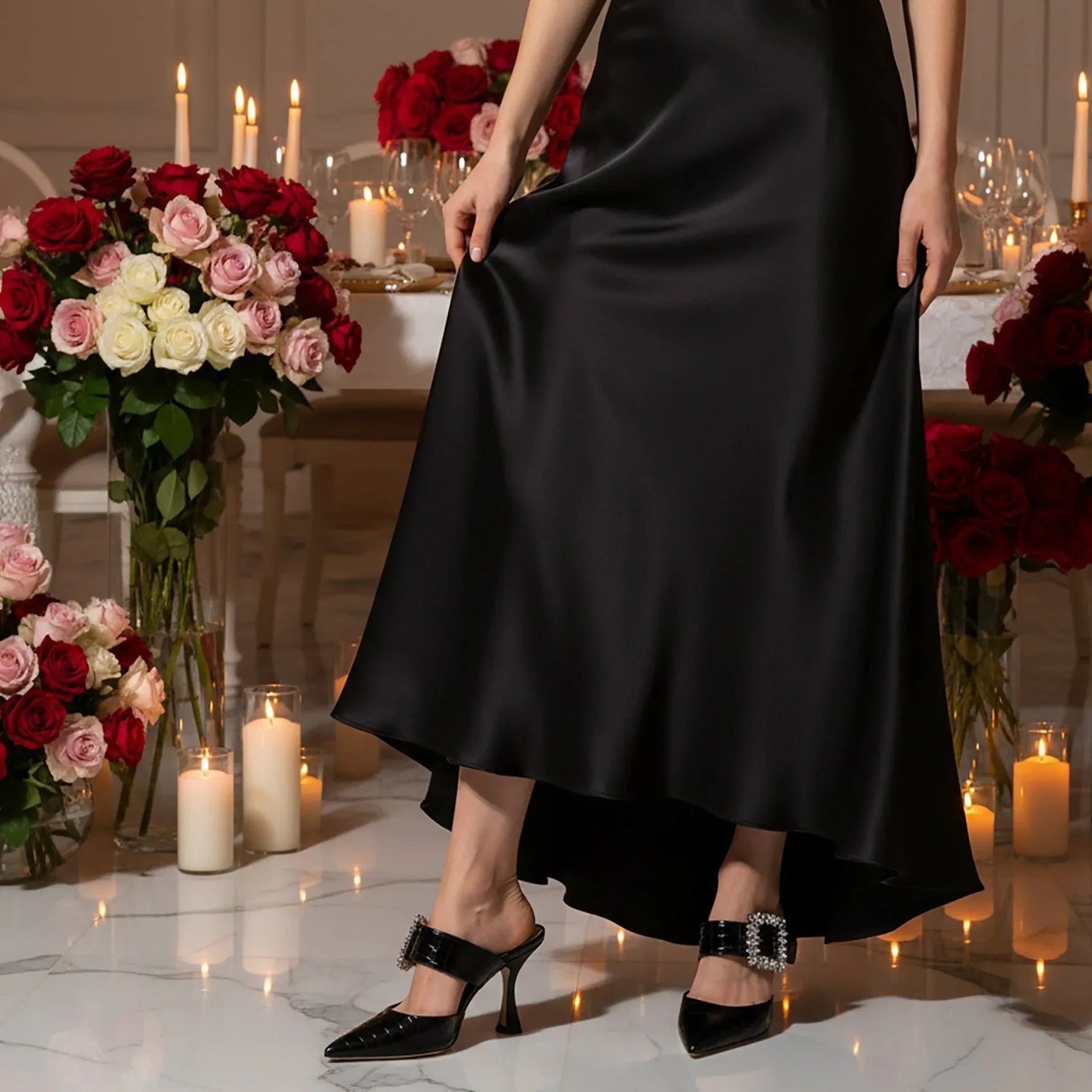 Georgina Evening Mule - Glamourous Grace