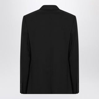 Black Single-breasted Virgin Wool Suit