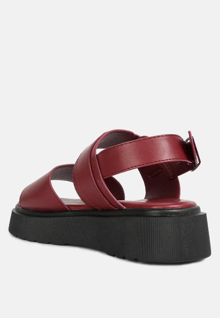 Gladen Pin Buckle Platform Sandals