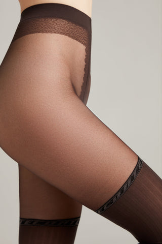 Fantasy Tights Conte Glam - Stockings with Vertical Stripes - By Baano