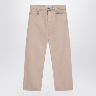 Dyed-effect Pink Denim Jeans