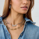 Frosted Diamond Cut Name Necklace