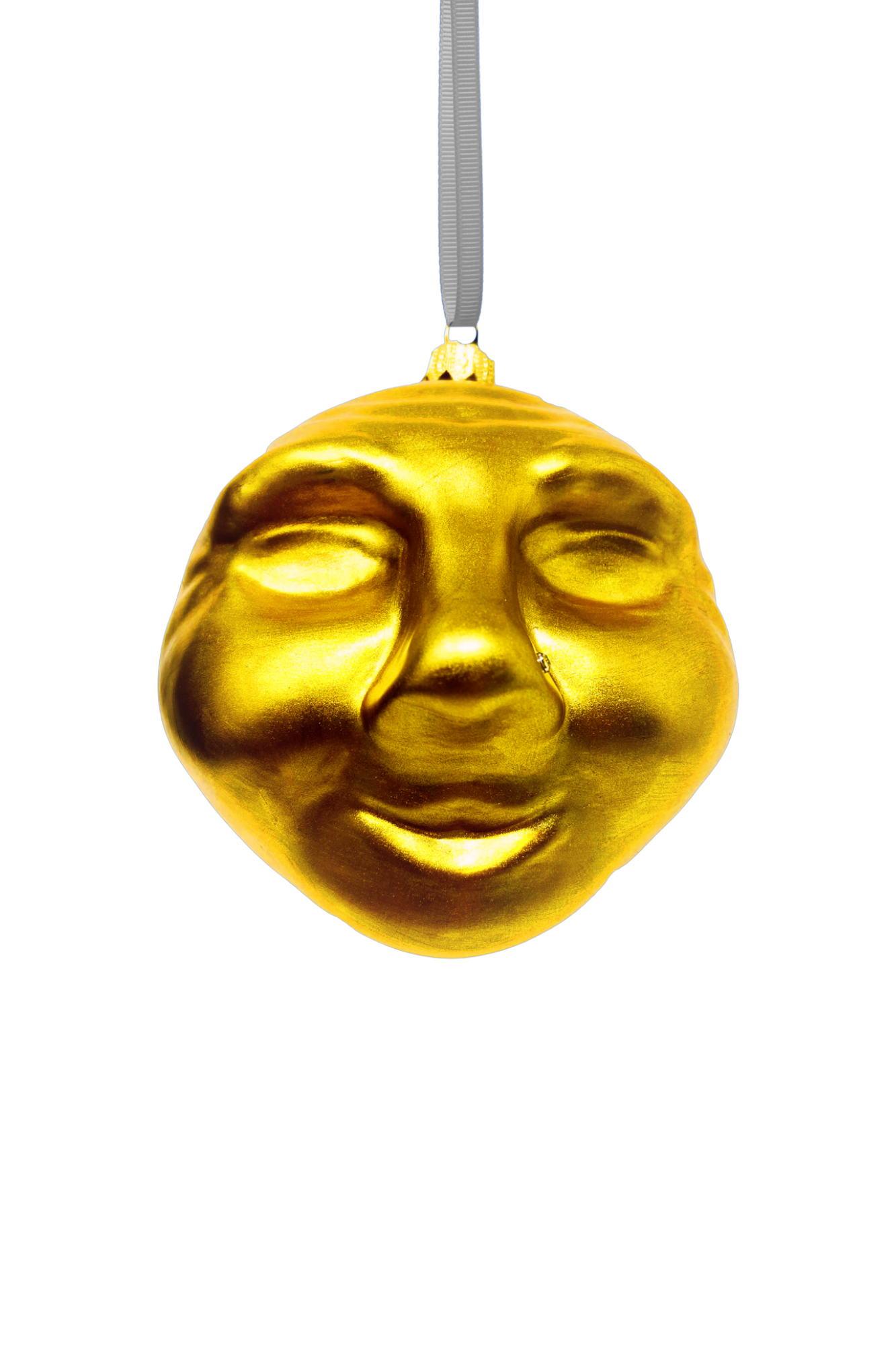 Man in the Moon Glass Ornament (Gold)