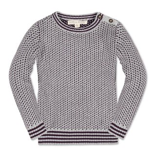 Organic Intarsia Crew Neck Sweater - Baby - By Baano