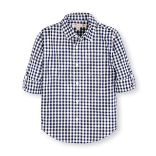 Organic Stretch Poplin Roll - Up Shirt - Glamourous Grace