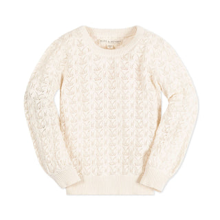 Balloon Sleeve Organic Pointelle Sweater - Baby - By Baano