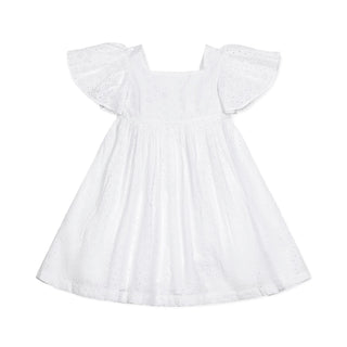 Flutter Sleeve Organic Empire Dress - By Baano