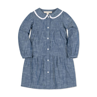 Button Front Organic Chambray Dress - Glamourous Grace