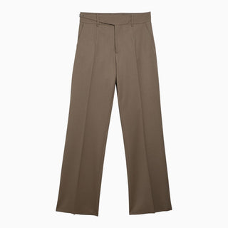 Beige Wool Tailored Trousers - By Baano
