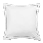 600 Thread Count Framed Sateen Embroidered Cotton Euro Sham Pair