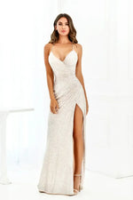 Eclipse Gown - Platinum Sequin Dress