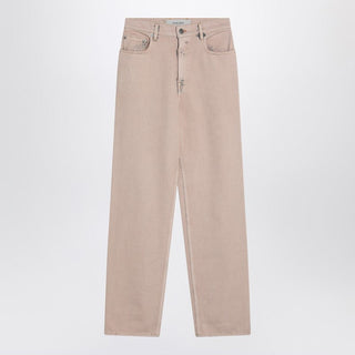 Dyed-effect Pink Denim Jeans - By Baano