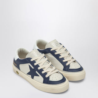 White/Blue Low-top Sneaker