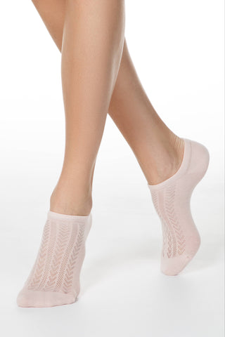Cotton Ankle Socks Conte Active - 179 Openwork Weave - By Baano