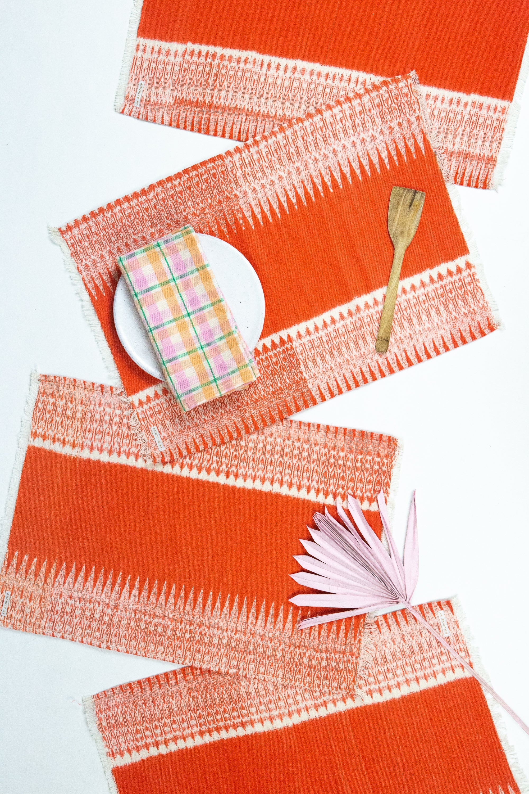 Gabriela Jaspe Placemats - Orange