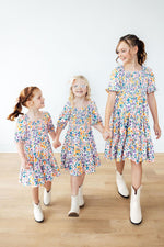 Garden Groove Smocked Ruffle Dress