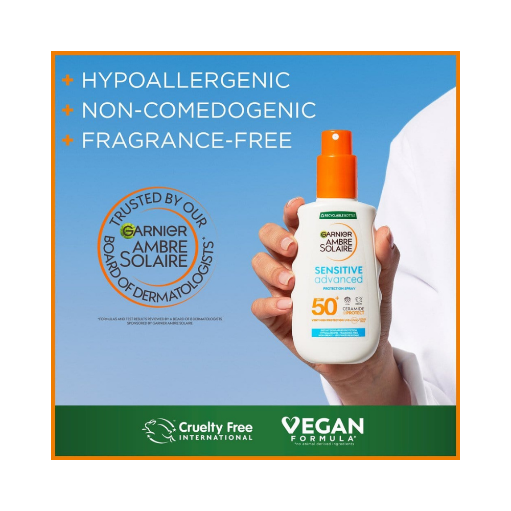 Garnier Ambre Solaire SPF 50+ Sensitive Advanced Sun Spray  150 ml / 5 fl oz