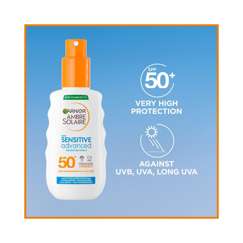 Garnier Ambre Solaire SPF 50+ Sensitive Advanced Sun Spray  150 ml / 5 fl oz