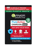 Garnier Pure Active Anti-Spot and Blackhead Solid Wash Charcoal Bar 100g 2 Pack