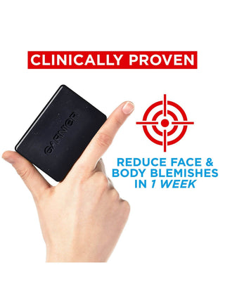 Garnier Pure Active Anti-Spot and Blackhead Solid Wash Charcoal Bar 100g 3 Pack