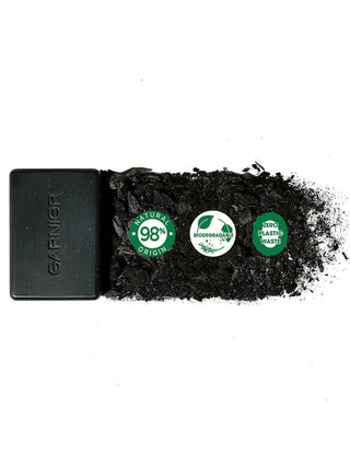 Garnier Pure Active Anti-Spot and Blackhead Solid Wash Charcoal Bar 100g 3 Pack