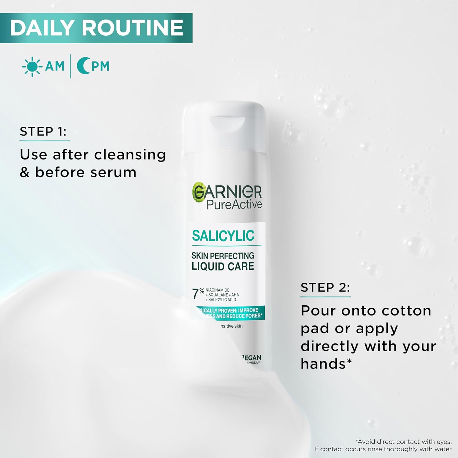 Garnier Pure & Clean Salicylic Anti Acne Scar Pore Tightening Peeling Tonic 120 ml