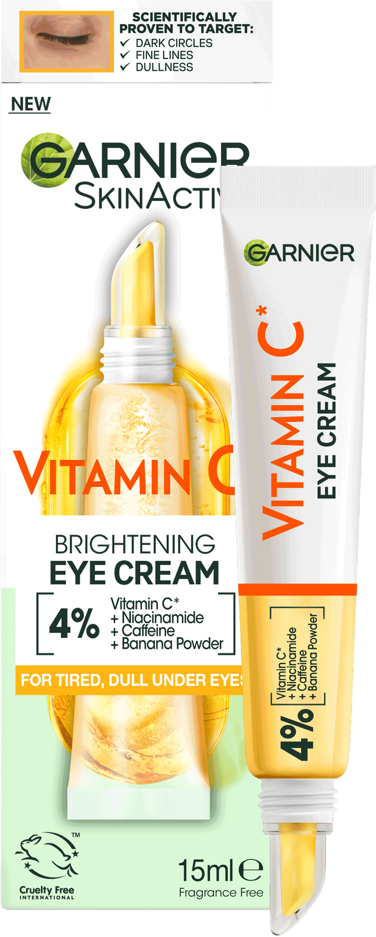 Garnier Skin Active Vitamin C Brightening Eye Cream 15 ml 2 Pack
