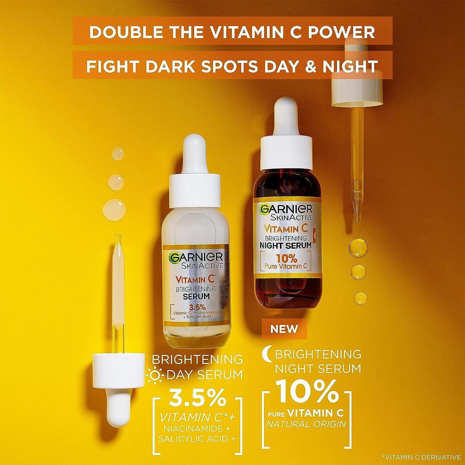 Garnier Skin Naturals Vitamin C Garnier Vitamin C Anti-Dark Spots & Brightening Night Serum 30 ml 3 Pack