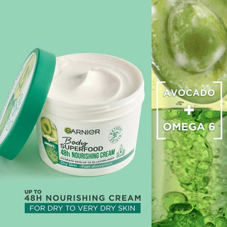Garnier Superfood Avocado & Omega 6 Superfood Nourishing Body Cream 380ml 3 Pack