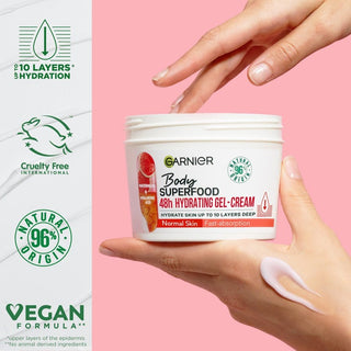 Garnier Superfood Watermelon & Hyaluronic Acid Body Cream 380ml 2 Pack