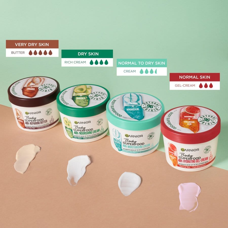 Garnier Superfood Watermelon & Hyaluronic Acid Body Cream 380ml