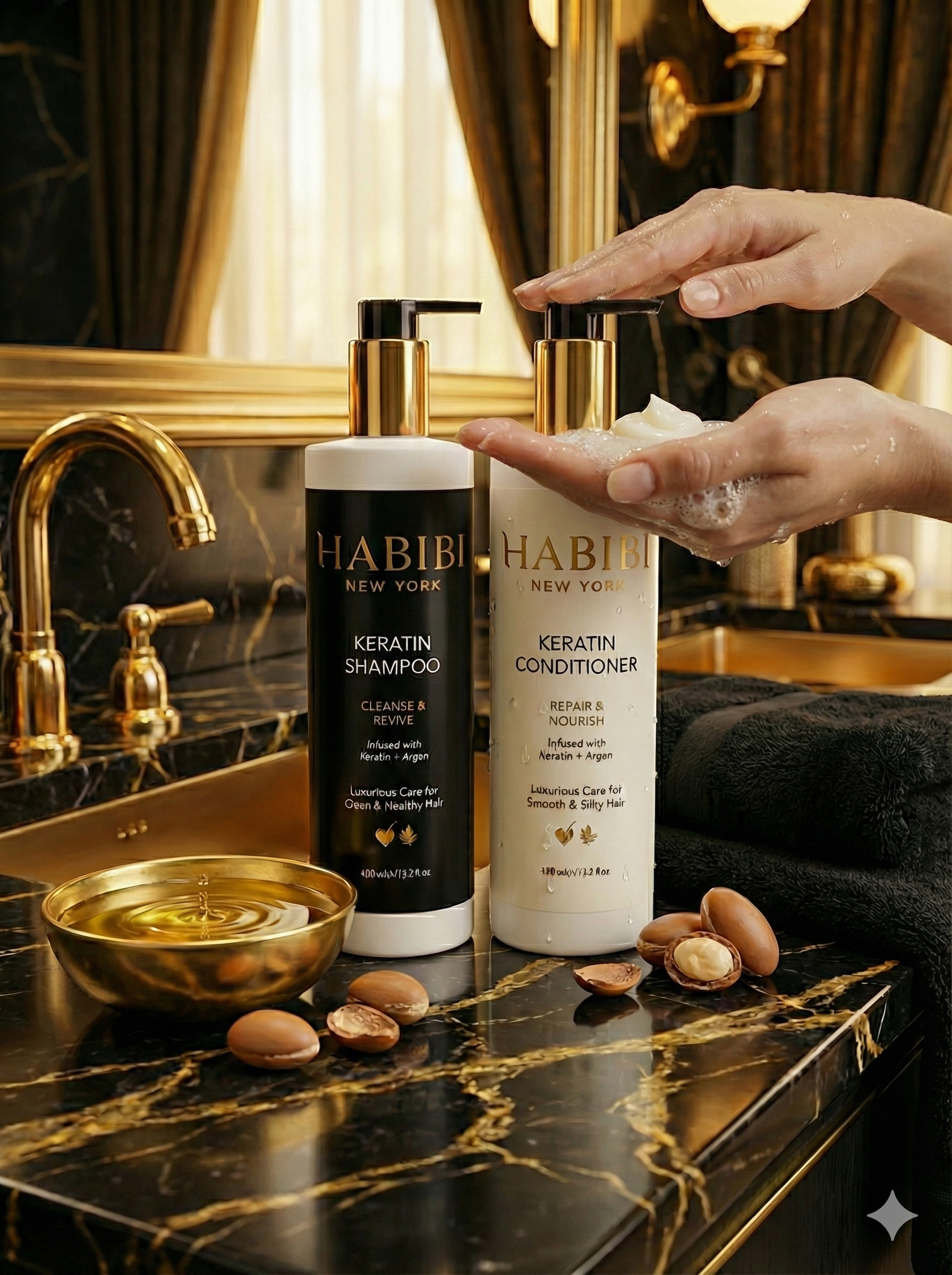 Keratin Hair Ritual Set - Shampoo + Conditioner