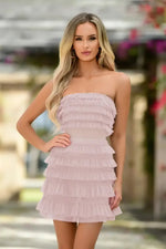 Georgia Mini Dress - Blush - FINAL SALE