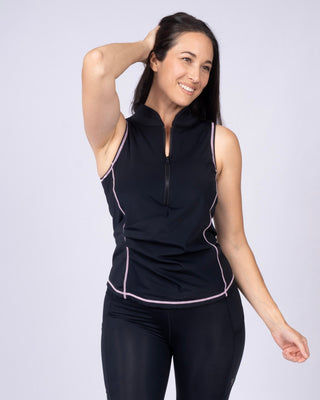 Get Soaked Sleeveless Swim Top with Built-in Bra - By Baano