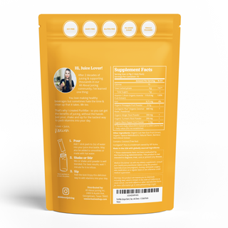 PuriVibe Pineapple Ginger Shot - Superfood Juice Powder, Wellness Shots Supplement - Supports Immunity & Digestion - Stick Packs