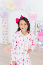 Gingham Bows Satin Jacket