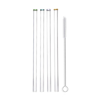 Juice and Smoothie Glass Straw Set