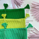 Antigua Pillow - Lemon Lime + Ivory Stripe