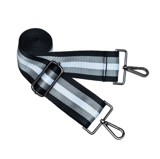 Gray/Black/White Strap with Gunmetal Hardware