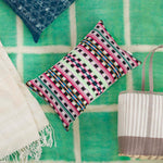 Made to order -  Momos Grid Blanket- Natural White and Green