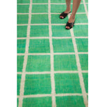 Made to order -  Momos Grid Blanket- Natural White and Green