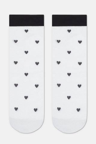 Shimmering Socks Conte Fantasy - "Hearts" Designs - By Baano