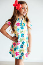 Groovy Blooms S/S Polo Dress