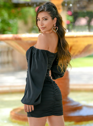 Rhea Mini Dress -Black - By Baano