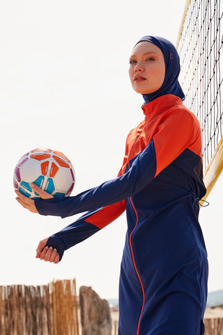 Woven Navy Burkini Modest Swimwear M2316 - By Baano