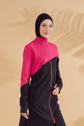 Woven Black Burkini Modest Swimwear M2316-1 - By Baano